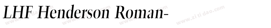 LHF Henderson Roman字体转换